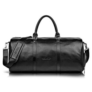 BOSTANTEN Genuine Leather Travel Weekender Overnight Duffel Bag