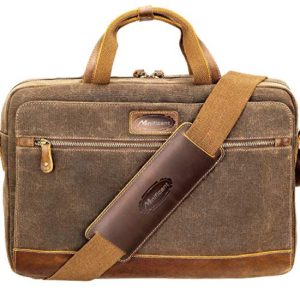 Manificent Men's Leather Briefcases Messenger Bag