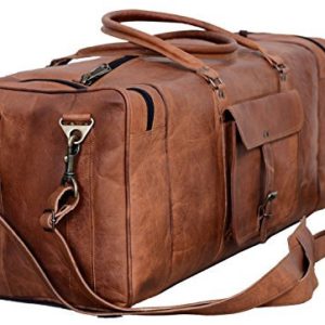 Leather Duffel Bag Large 28 inch Travel Bag Gym Sports