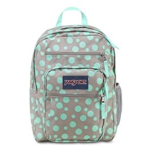 JanSport Big Student Backpack (Grey Rabbit/Aqua Dash Dots)