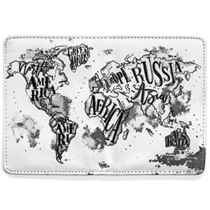 Passport Cover Fine Vegan Leather Vintage World Map by AddAPin