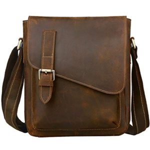 Jack&Chris Handmade Men's Leather Messenger Bag