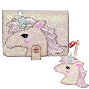 Unicorn Passport case and Luggage tag Gift US Pink Passport Cover