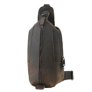 Leathario Men's Leather Sling bag Chest bag One