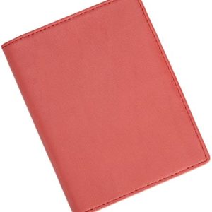 Royce Leather RFID Blocking Bifold Passport Currency Travel Wallet, Red