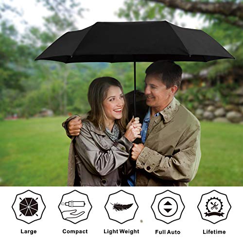 LEAGERA 54Inch Large Umbrella Compact& Windproof Review ...