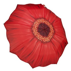 Galleria Umbrella Folding Daisy Red, 1 EA