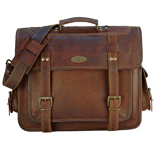 18 Inch Leather Messenger Bag briefcases for Men Review ...