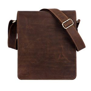 Kattee Vintage Cow Leather Flapover Messenger Bag