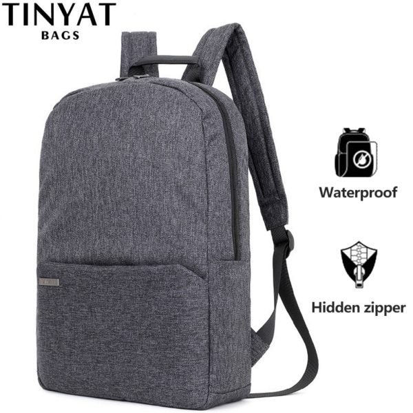 TINYAT Men Laptop Backpack for 15 ''Computer SALE ️ LightBagTravel.com