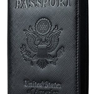 NapaWalli Leather Passport Holder Wallet Cover Case