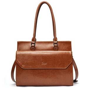 Briefcase for Women Oil Wax Leather Vintage