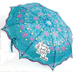 Natural Life"I Think I'll Just Be Happy Today" Folding Umbrella