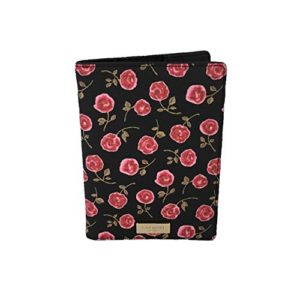 Kate Spade Hazy Rose Imogene Passport Holder, Black (Rose printed)