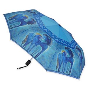 Blue Horse Compact Folding Umbrella