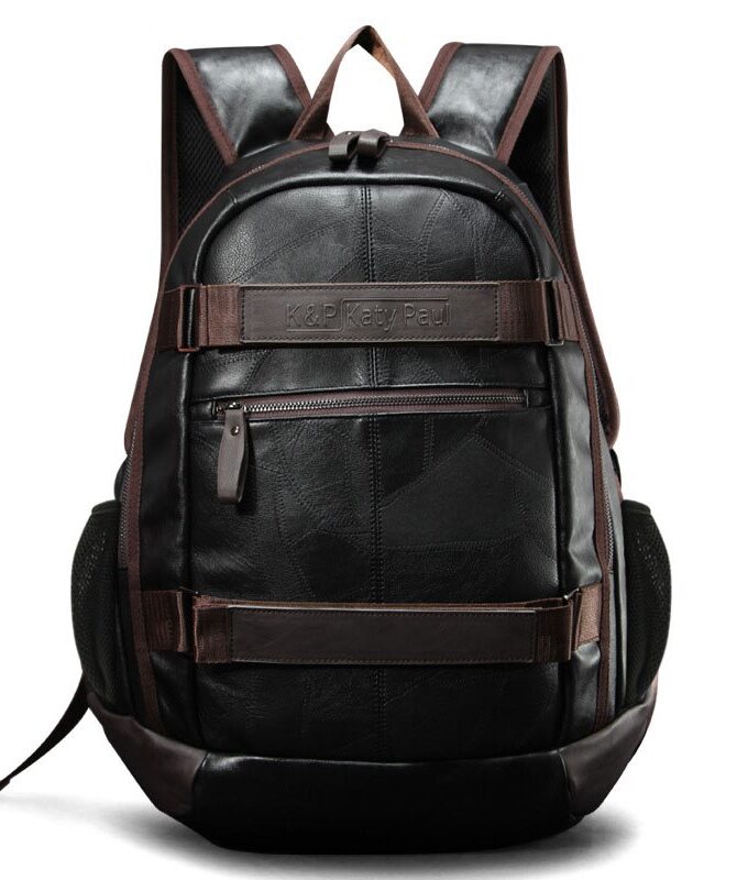 New Men's Backpack Men PU Leather Backpack For Teenagers