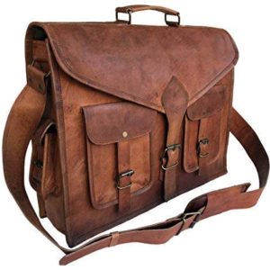 KPL 18 Inch Rustic Vintage Leather Messenger Bag