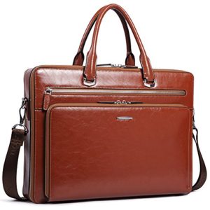 BOSTANTEN Leather Briefcase Shoulder 15.6"Laptop
