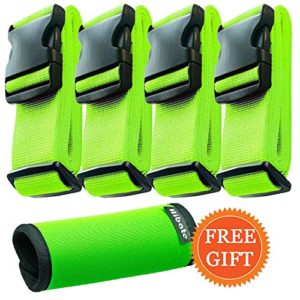 Hibate (4_Green) Luggage Straps Belts and (1_Green) Neoprene