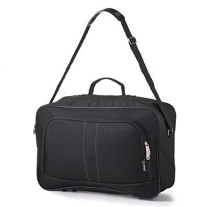 16 Inch Carry On Hand Luggage Flight Duffle Bag, 2nd Bag or Underseat, 19L, Black