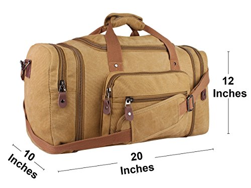20 inch Expandable Canvas Duffle Bag - Carry On Airplane luggage ...