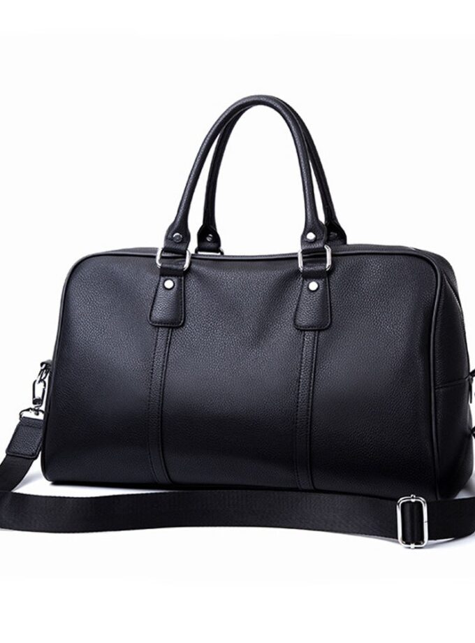 Men PU Leather Travel Bag Male Big Duffel Bag