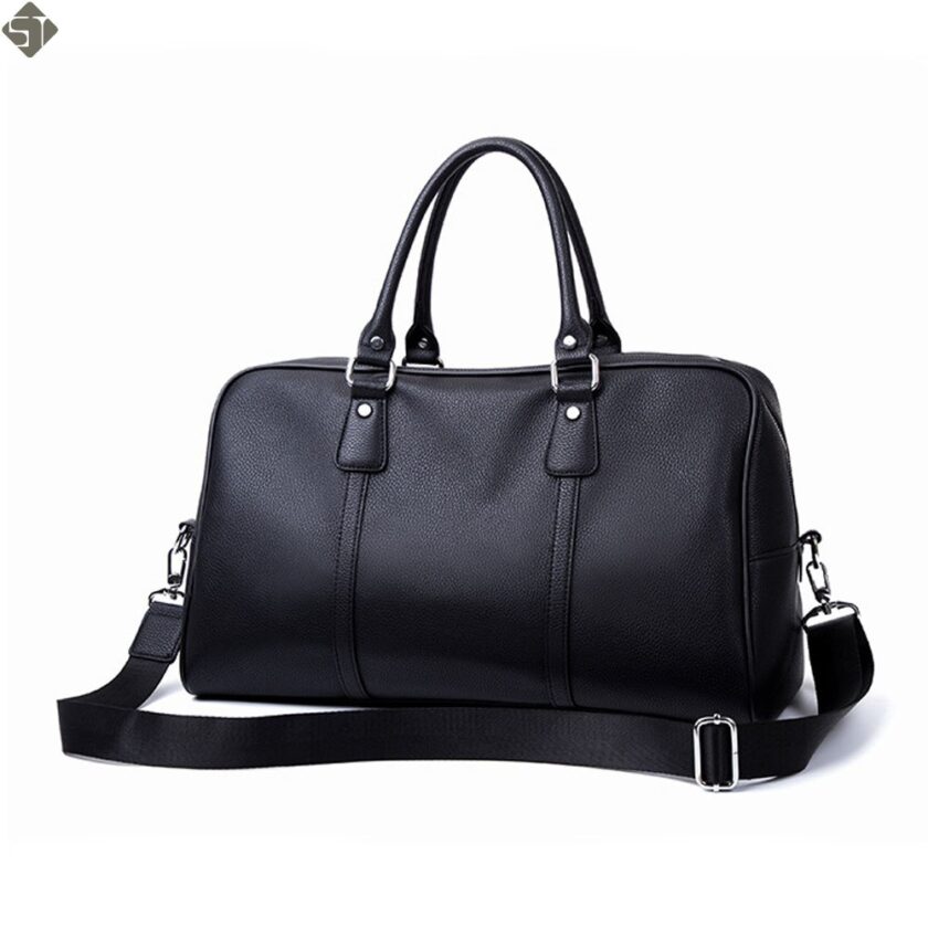 Men PU Leather Travel Bag Male Big Duffel Bag