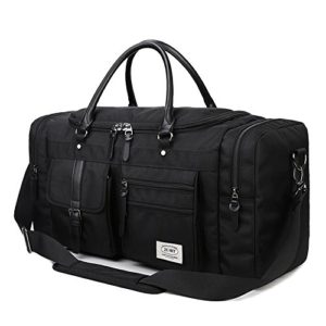 ZUMIT Travel Duffel Bag 45L 60L Square Black