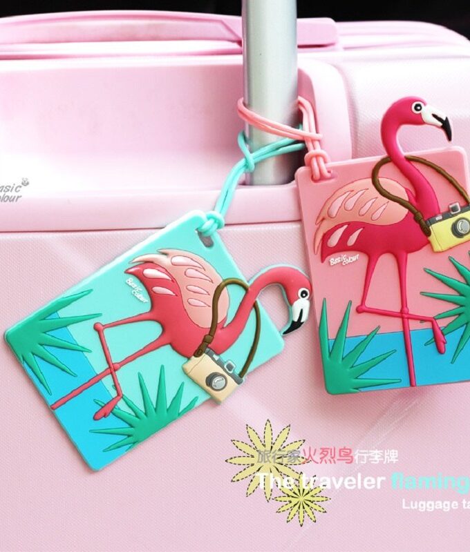 Super !! Cartoon Animal Flamingo Luggage