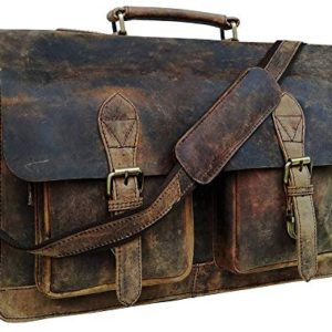 Cuero Retro Buffalo Hunter Leather Laptop Messenger Bag