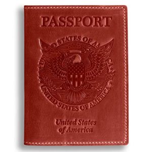 Leather Passport Holder for Women & Men