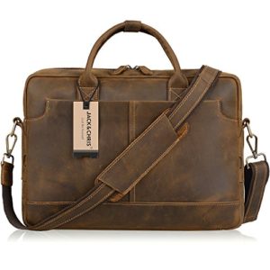 Jack&Chris New Genuine Leather Briefcase Messenger Bag