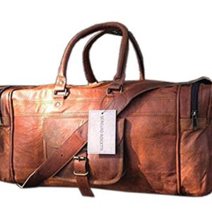 25 Inch Large Leather Duffel Travel Duffle Gym Sports