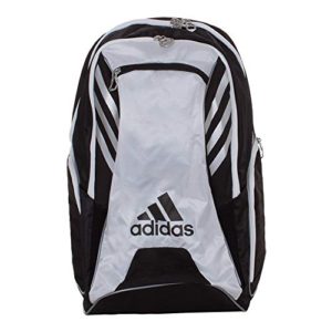 adidas Tour Tennis Racquet Backpack, Black/White/Silver, One Size