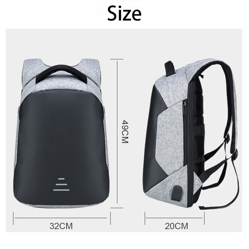 17'' Anti Theft Backpack Bag Mens Women Male Review - LightBagTravel.com