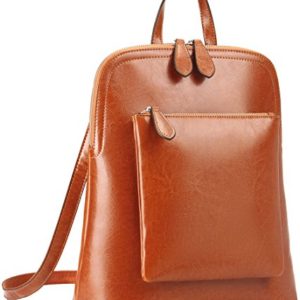 Heshe Women’s Vintage Leather Backpack Casual Daypack