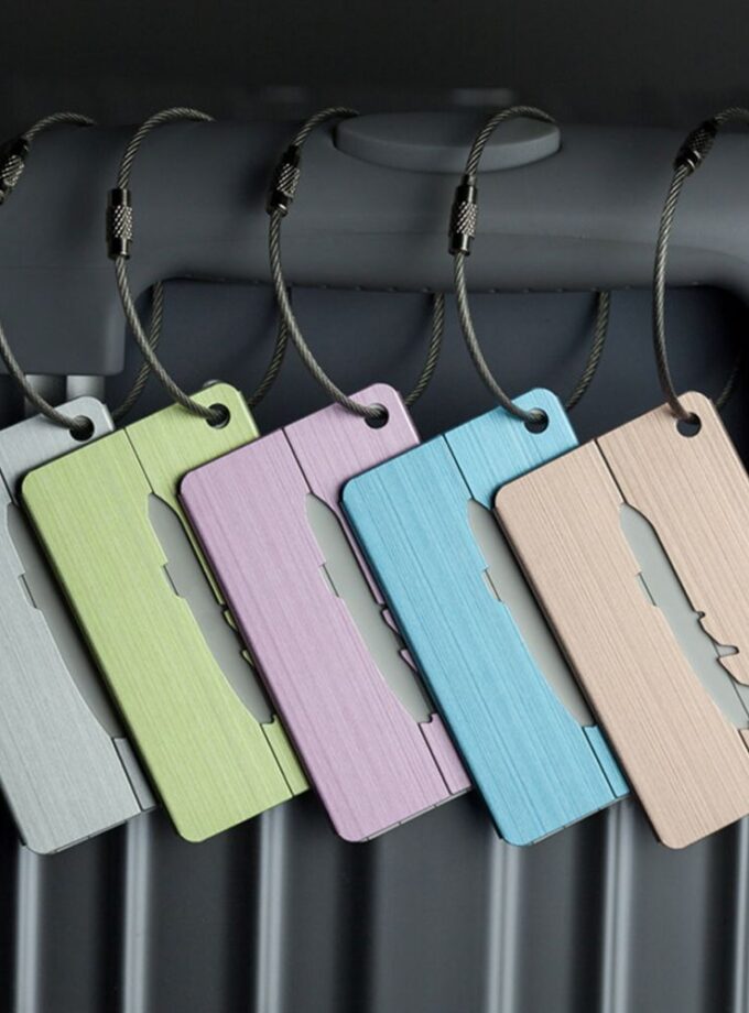 Portable Luggage Tags Travel Accessories Aluminum