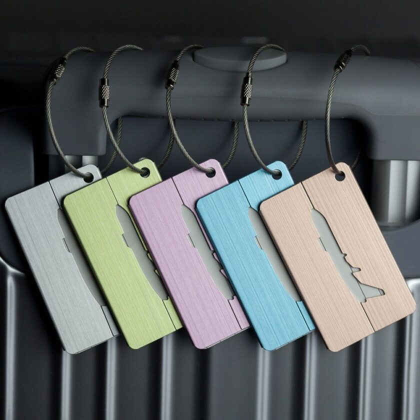 Portable Luggage Tags Travel Accessories Aluminum