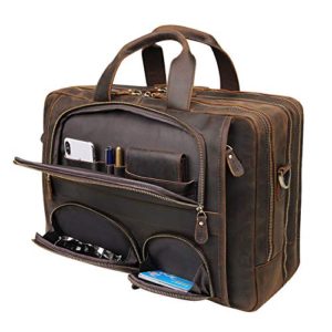 Augus Business Travel Briefcase Genuine Leather