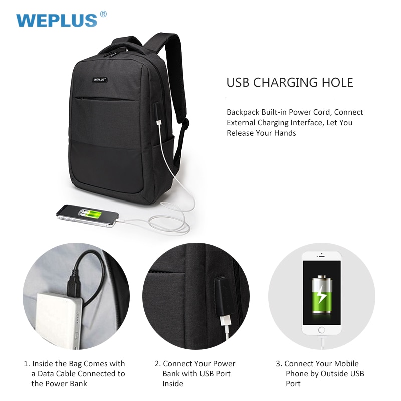 WEPLUS Backpack 15.6 inch Laptop Backpack USB Charging Review ...