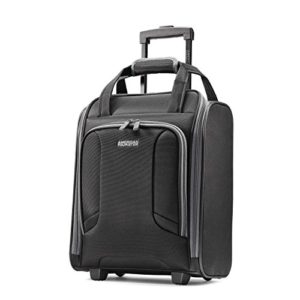 American Tourister 4 Kix Rolling Travel Tote, Black/Grey