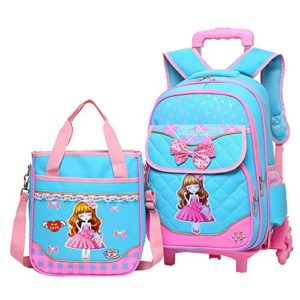 Fanci Bowknot Princess Style Elementary Girls Rolling School