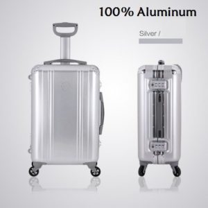 100% All Aluminum Luggage Hardside Rolling Trolley Luggage Suitcase