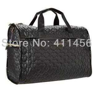 17 New arrival black leopard red Quilted synthetic leather duffel bag