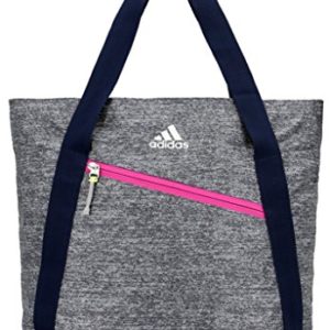 adidas Squad Tote Bag, Onix Jersey/Collegiate Blue/Bahia Magenta