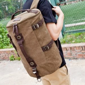 High Quality Fashion Black and Coffee Cotton Canvas Dual Function