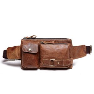 Teemzone Unisex Retro Leather Waist Backpack