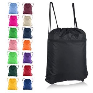 BagzDepot (12 Pack) Promotional Polyester Drawstring Backpack