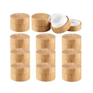DLIBUY 10G/10ML 1/3oz Empty Natural Bamboo Container