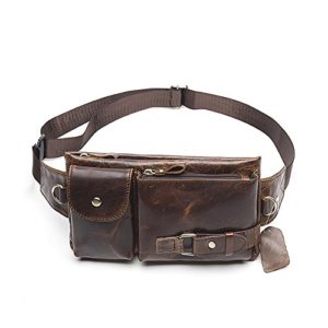 Men's Leather Fanny Pack Waist Bags Vintage